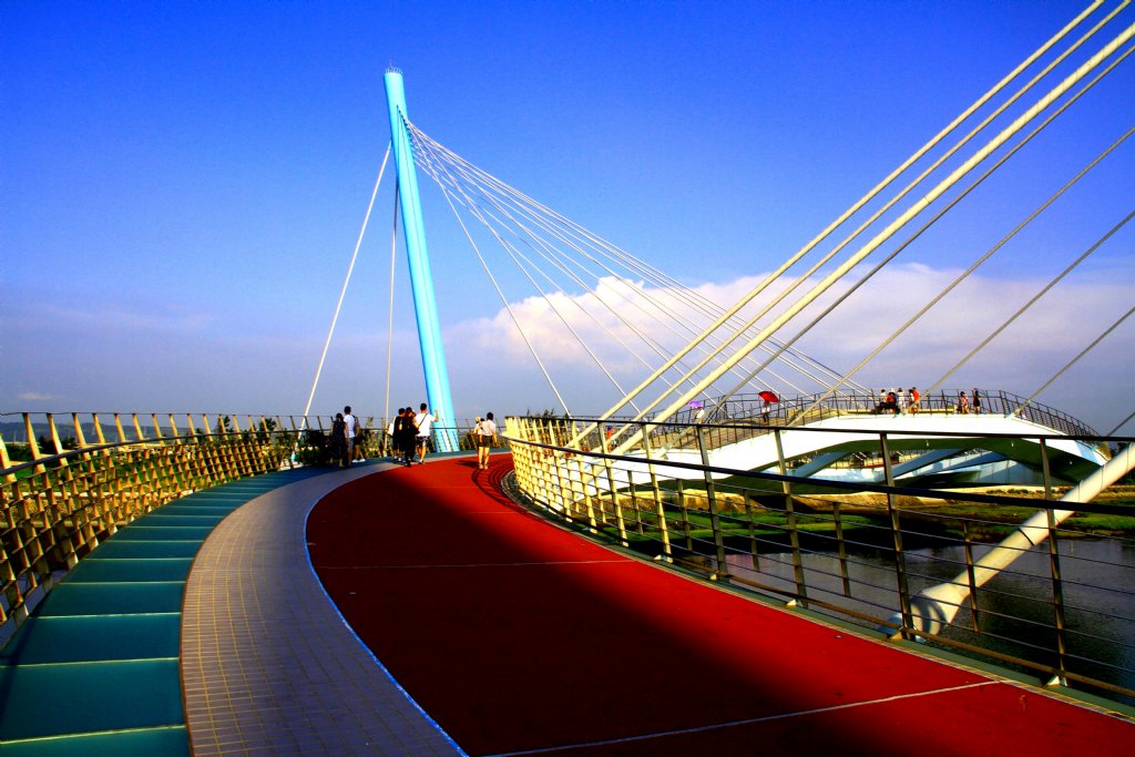 高美湿地观景桥